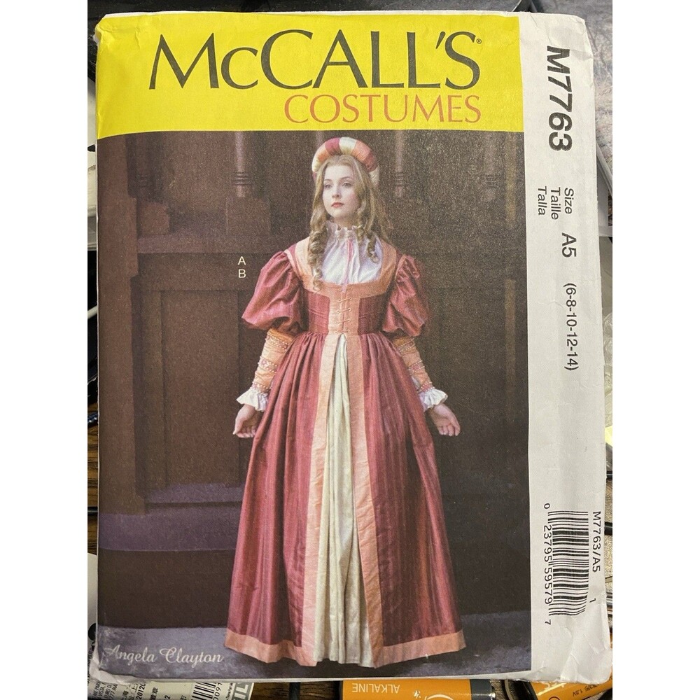 McCall's Costumes Victorian Renaissance Dress A5 6-8-10-12-14 M7763 New Uncut